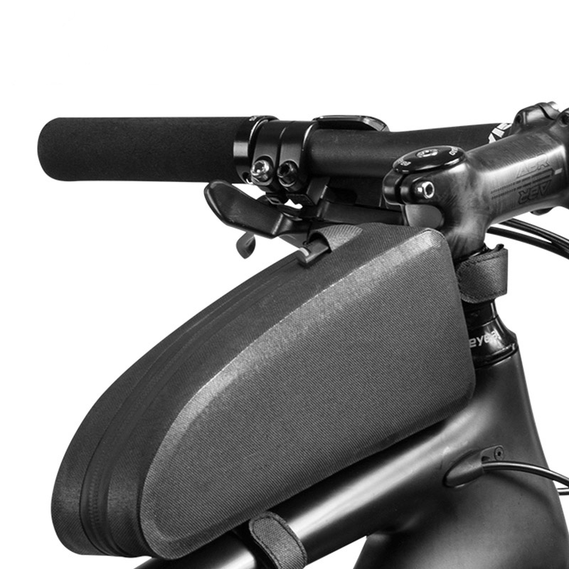 Bike Frame Bag Waterproof Bicycle Top Tube Handlebar Bag with Touch Screen Sun Visor Front Bike Phone Bag for Cellphone