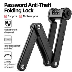 Bicycle anti-theft mini folding chain folding lock