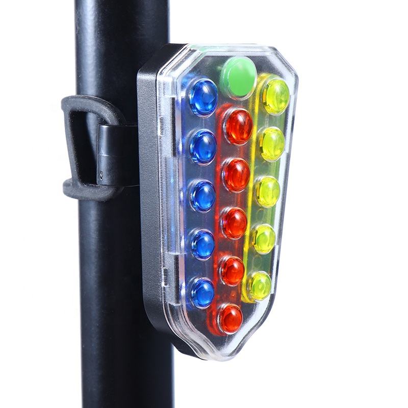 أضواء الدراجة دراجة جبلية ملونة متعددة الأوضاع