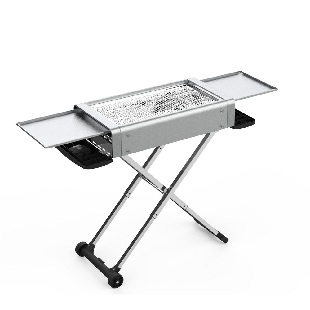 camping barbecue grill with portable trolley - Grill - 1