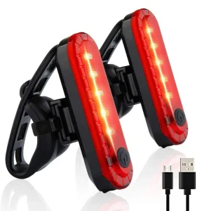 USB Rechargeable Rear Bike Tail Light, Ultra Bright, Red Taillights,