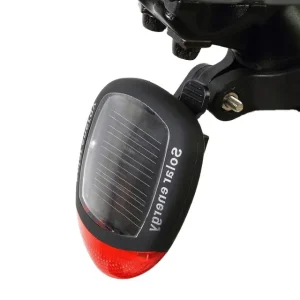 Bike Tail Rear Red Light Solar Energy Cycling Bike LED Lamp Taillight 2 Super bright