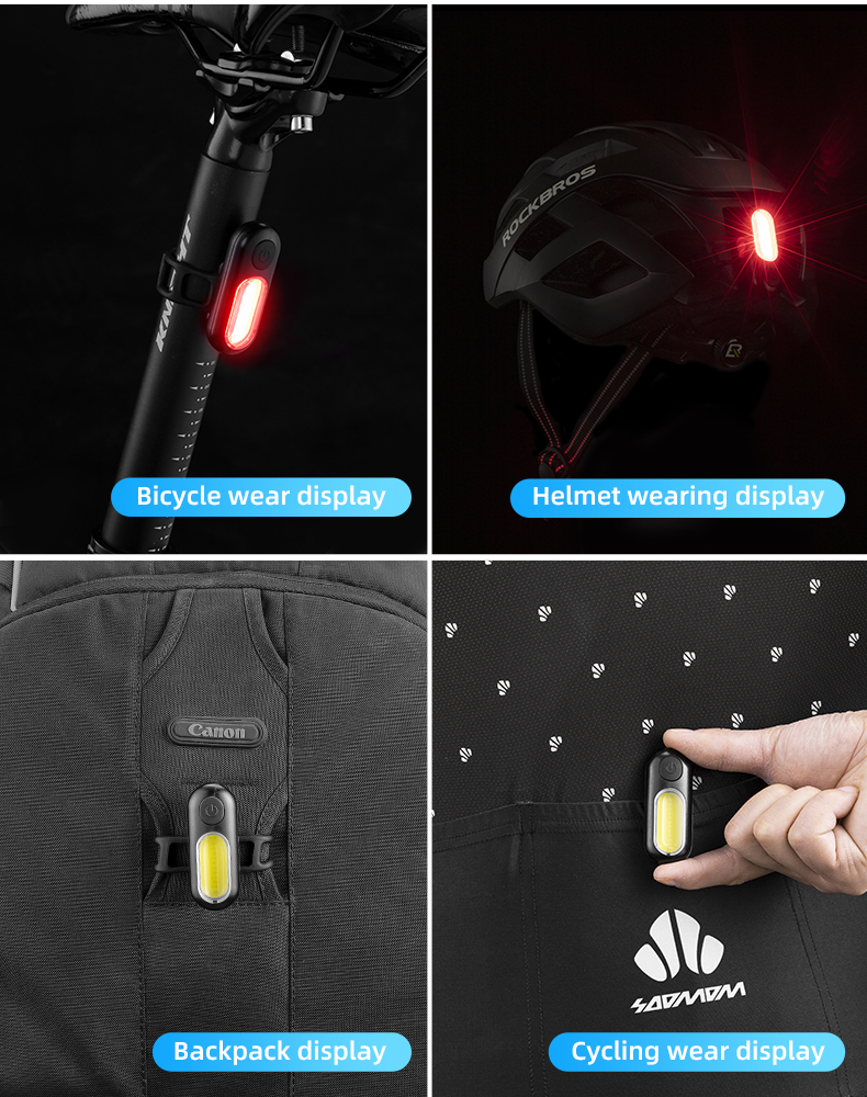 led bicycle tail light rechargeable cycling light - Bicycle Light - 6