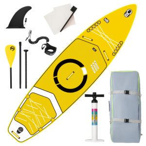 Inflatable Stand Up Paddle Boards with Premium SUP Paddle Board Accessories, Wide Stable Design, Non-Slip Comfort Deck for Youth & Adults