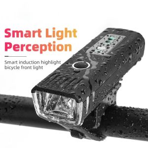1500mAh waterproof USB charging intelligent sensing bicycle headlights bicycle lights