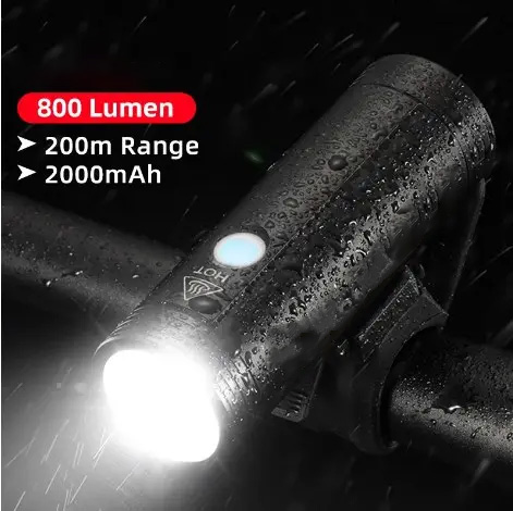 Bicycle Front Light Rainproof 800 Lemen 400 Lemens Usb Rechargeable Flashlight Cycle Lighting Front Lamp