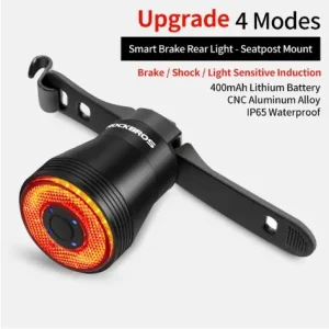 Bicycle Accessories Tail Light IPx6 Waterproof LED USB Rechargeable Smart Rear Brake Led Light