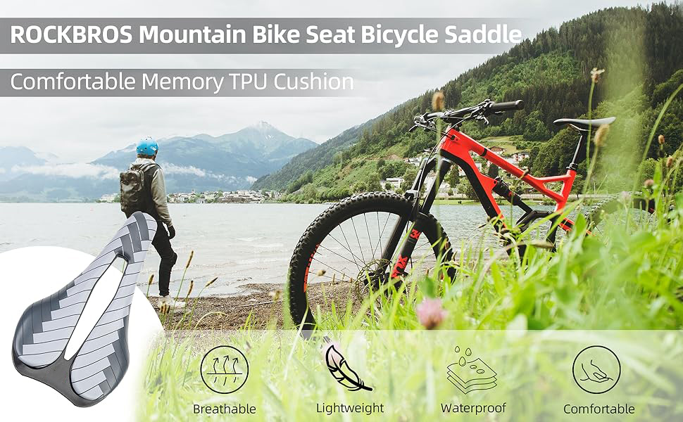Mountain Bike Seat Bicycle Saddle Comfortable Memory TPU Cushion for Road MTB ebike Riding - Bike Saddle - 1