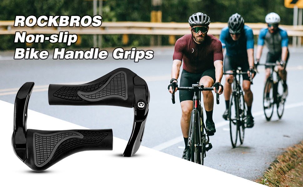 Bike Grips Ergonomics Non-Slip Mountain Bike Handlebar Comfortable & Shock Absorption Rubber Grips - bike grips - 1