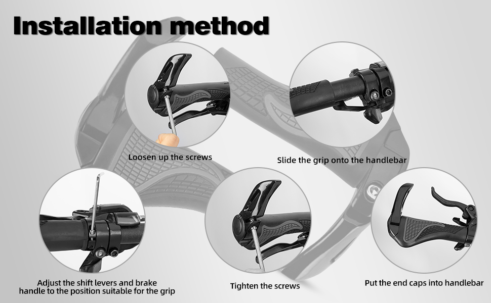 Bike Grips Ergonomics Non-Slip Mountain Bike Handlebar Comfortable & Shock Absorption Rubber Grips - bike grips - 2