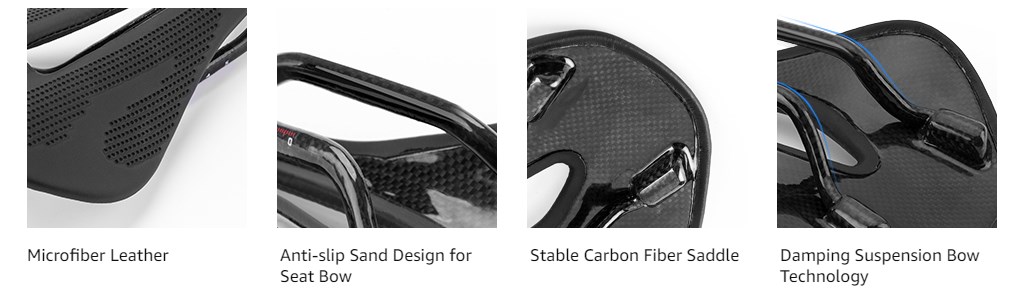 Bike Seat Lightweight Carbon Fiber Bike Saddle Comfortable Road Bike Seat - Bike Saddle - 4