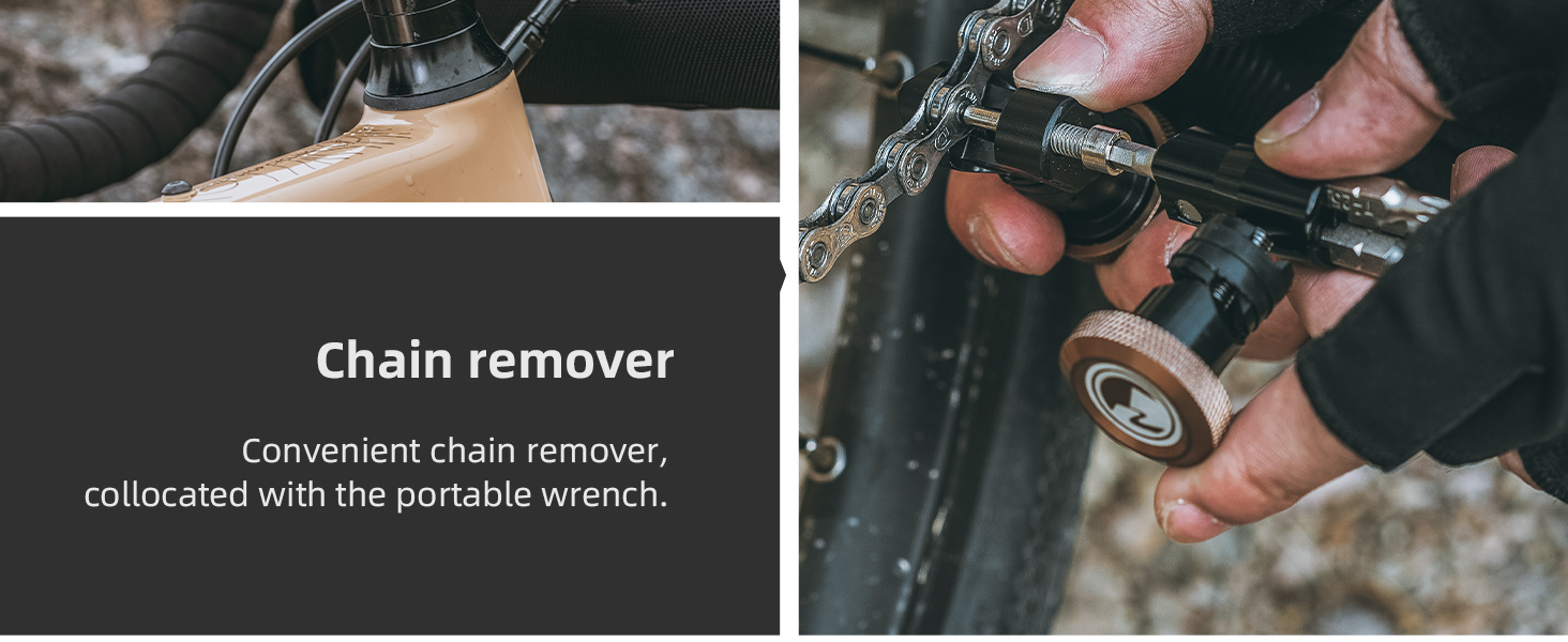 Handlebar End Plugs Bike Multi-tool Repair Tool Set, Includes Chain Tool Pocket Tool Kit for Road/Mountain Bikes - bike grips - 5