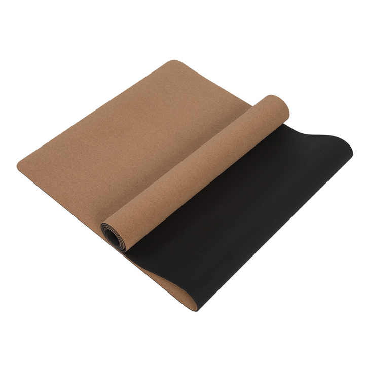 March Expo organic joga cork rubber mat, custom 5mm thick eco friendly natural  rubber cork yoga mat - shuangye outdoor products