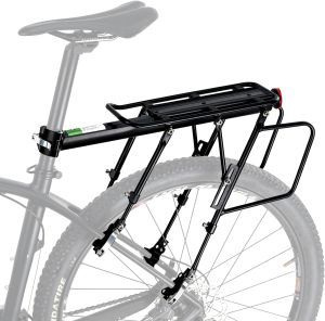 Rear Bike Rack – 55 LBS Load Full Quick Release Aluminum Alloy Bike Cargo Racks ebike bike