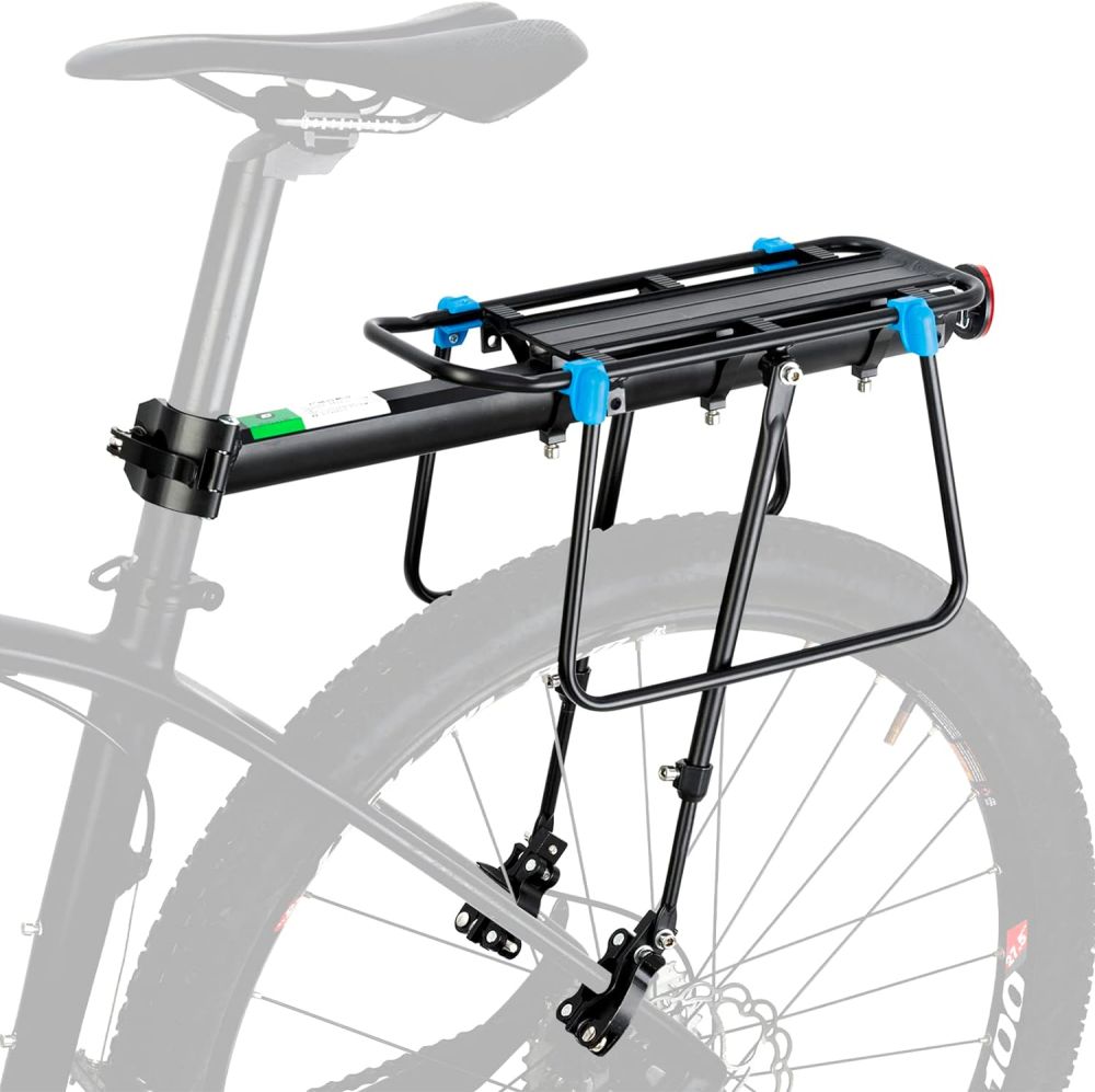 Bike Cargo Rack, Bike Rack for Back of Bike, Aluminum Alloy Mountain Bike Rear Rack