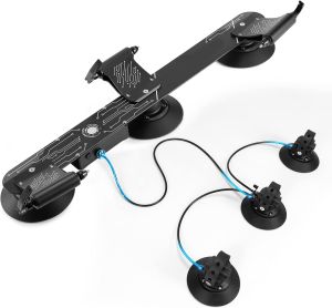 Electric Suction Cup Bike Rack for Car Roof Top Sucker Aluminium Alloy Quick Release Bike Carrier for 1-3 Bikes Safe Mount