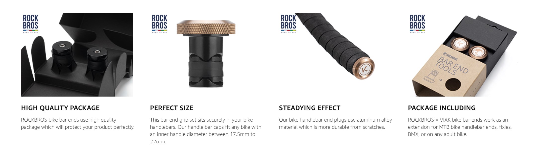 Handlebar End Plugs Expanding, Aluminum and Adjustable Handlebar Bike Bar Ends for Bicycle - Bike computer & accessories - 2