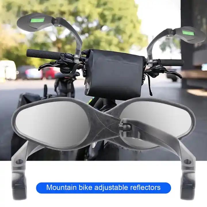 Adjustable Clearer Vision Stainless Steel Mirror 360 Degree Rotatable Handlebar Mirrors for Bicycle
