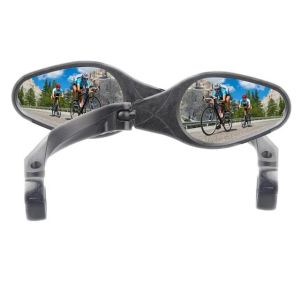 Adjustable Clearer Vision Stainless Steel Mirror 360 Degree Rotatable Handlebar Mirrors for Bicycle