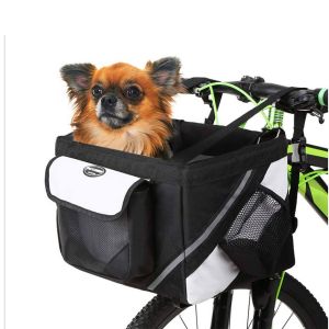 Hot Outdoor Pet Bags Bicycle Dogs Baskets Puppy Cat Car Bike Handlebar Front Basket