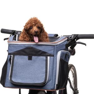 Foldable Dog Bike Basket – Expandable 6 in 1 Soft Pet Carrier Backpack Dog Carrier Shoulder Bag Car Seat Carrier