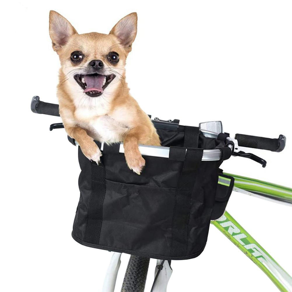 Pets Cat Dog Seat Bicycle Basket Front Removable BIke Basket Carrier Bag