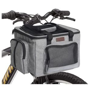 Dog Bike Basket Carrier, Removable Pet Bicycle Basket Bag