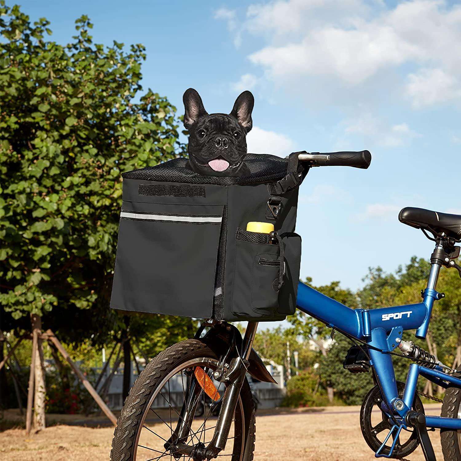 Pet Bicycle Carrier ,Waterproof Dog Bike Basket Bag with Pet Bike - Bicycle bag - 2
