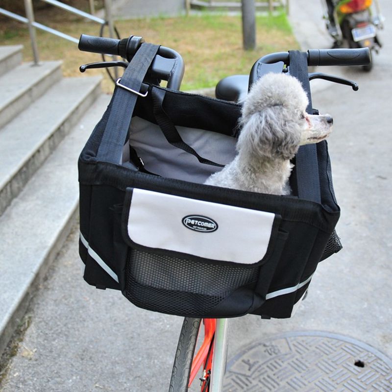 Durable Pet Bicycle Basket Carrier Bicycle Dog Leash Car Foldable Transport Bag Carrying Travel Seat - Bicycle bag - 2