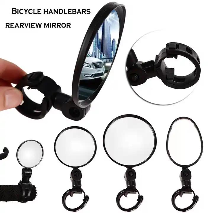 360 Angle Mirror Handlebar Wide Angle Rear View Rearview Bike Accessories - bicycle rearview mirror - 2