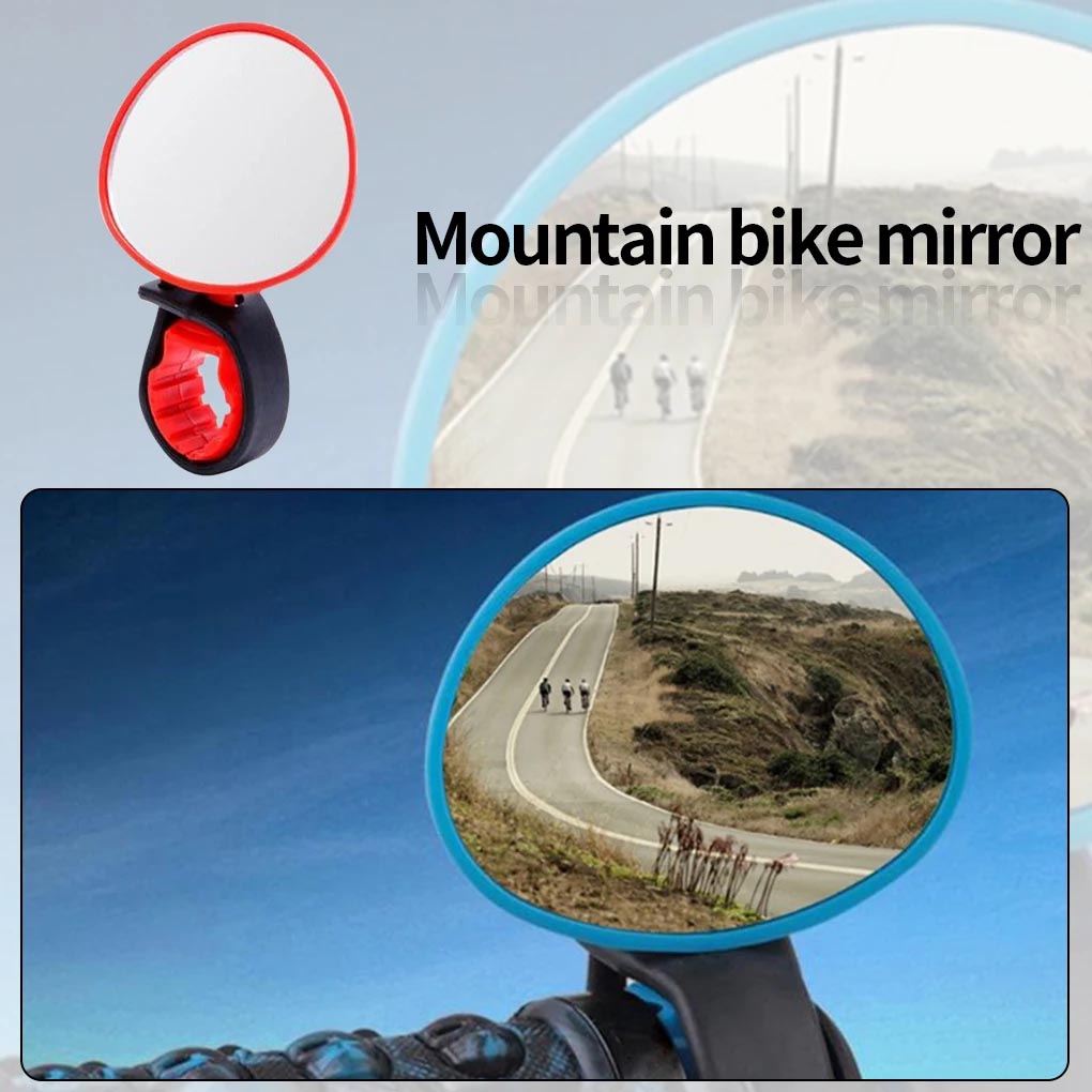 Bicycle Handlebar Adjustable 360 Degree Rotate Wide Angle Universal Rear View Mirror - bicycle rearview mirror - 2