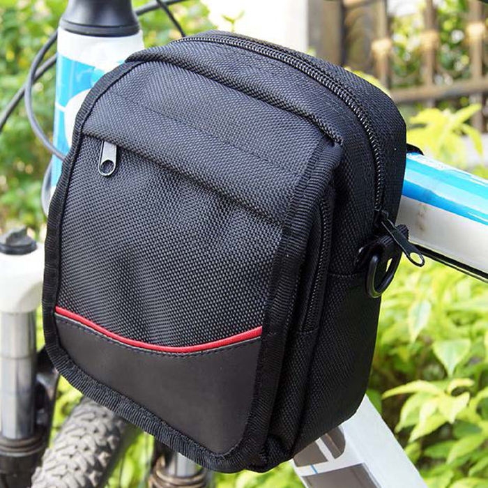 Qualified Mountain Road Folding Bike Front Bag: Bicycle Top Tube Head Bag Riding Equipment Handlebar Bag - Bicycle bag - 1