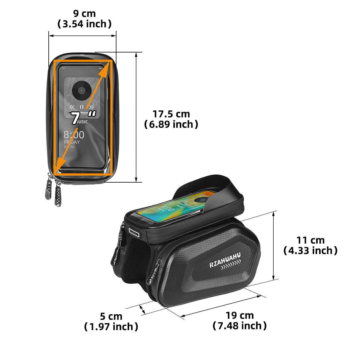 Multi-Functional Waterproof Cycling Phone Bag: Front Bicycle Phone Holder! - Bicycle bag - 1