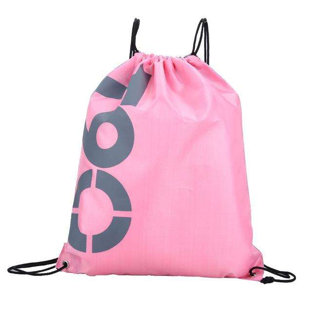 Wholesale Bulk Cheap Promotional Custom Printed Shoe Sports Gym Waterproof Drawstring Nylon Gym Bag