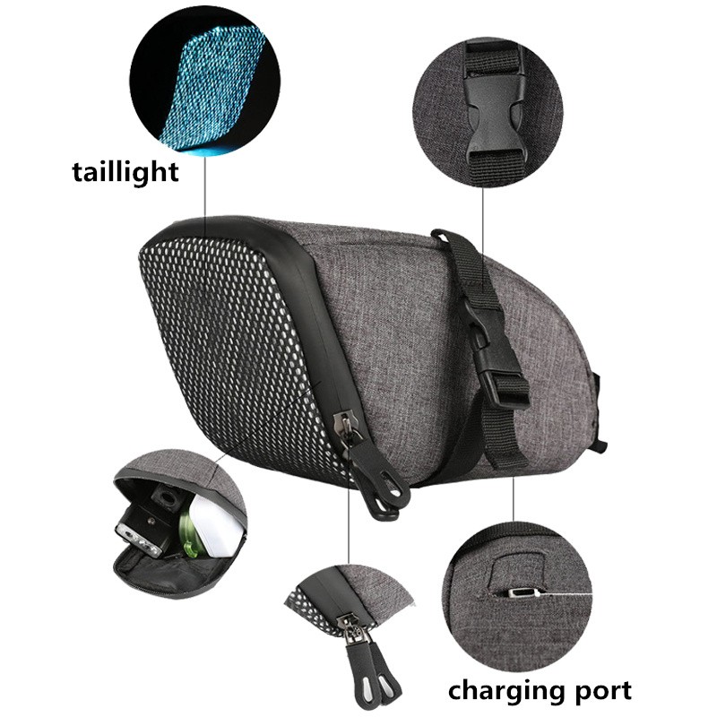 Bike Saddle Bag: Cycling Accessories Bicycle Under Seat Pouch Wedge Pack Waterproof Bicycle Bag - Bicycle bag - 2