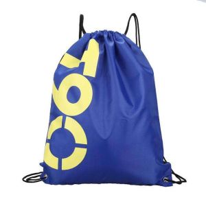 Wholesale Bulk Cheap Promotional Custom Printed Shoe Sports Gym Waterproof Drawstring Nylon Gym Bag