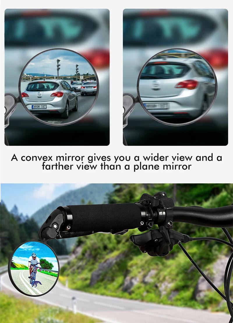 Bike Rear View Mirrors Wide Angle Handlebar End Mirror Set Road Bike Parts - bicycle rearview mirror - 4