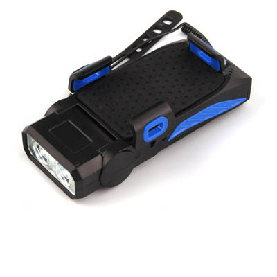 USB شحن أضواء الدراجة حامل هاتف مكبر الصوت 3 في 1