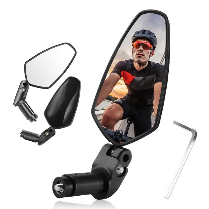 Espejo con marco de aluminio, visión HD, accesorios para Bicicleta, Ciclismo, Bicicleta, Espejo retrovisor