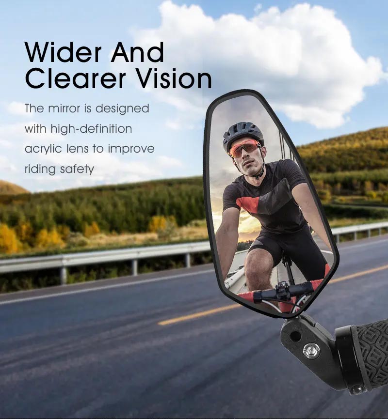 Aluminium Frame Mirror HD Vision Bicycle Accessories Cycling Bicicleta Bike Bicycle Rearview Mirror - bicycle rearview mirror - 2