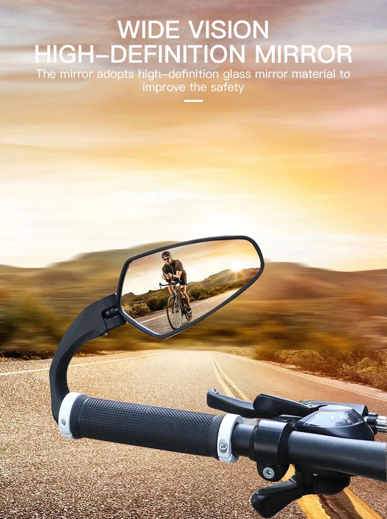 Rearview Mirror Reflective Handlebar Side Mirror Portable Electric bike Rear View Mirror - bicycle rearview mirror - 1