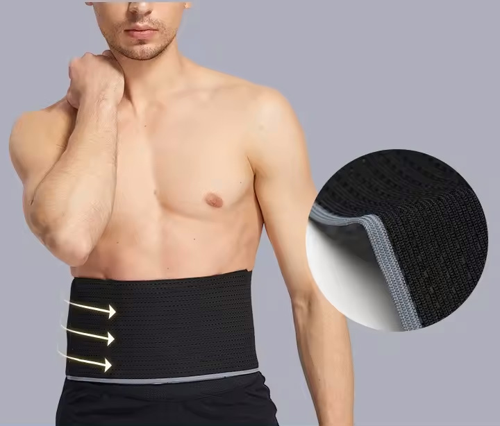 Summer ultra-thin waistband fitness sports sedentary thin waist breathable belly slim belly with elastic - Sports Supports - 1