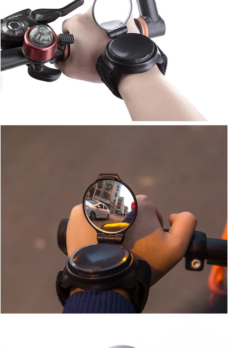 Popular arm mirror rotate 360 degree reflector bicycle wrist mirror bike accessaries - bicycle rearview mirror - 5