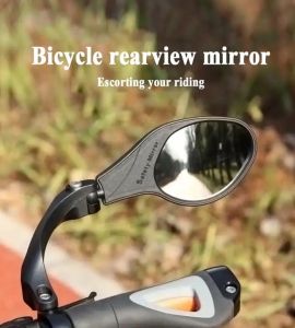 mountain bike mirror stainless steel lens foldable convex mirror bicycle parts accessories